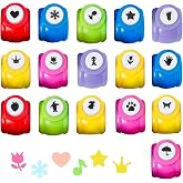 16 Pcs Shape Hole Punch Set, Multi Style Paper Craft Hole Punch Shapes, Creative Handmaking for DIY Scrapbooking, Greeting Cards, Holiday Decor, Albums Photos, Teacher School, Office, Kids Handicraft