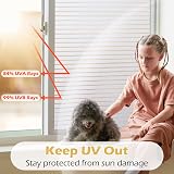 rabbitgoo Window Film Privacy 75x200 cm Frosted Stripe Glass Covering UV view 6