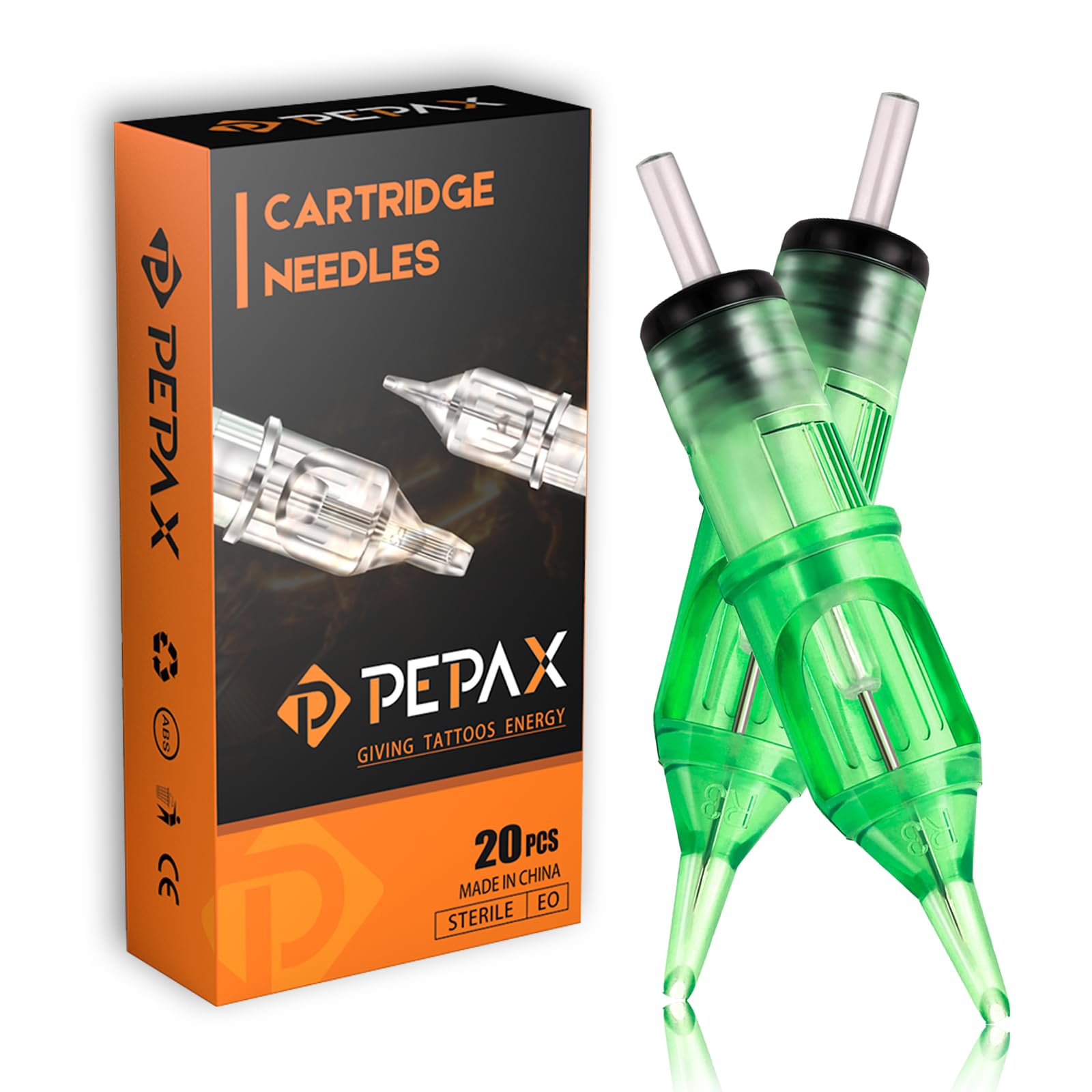 PEPAX Tattoo Cartridge Needles - 20pcs 1003RL for Tattoo Artists