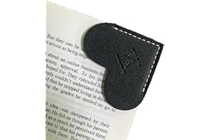 WAYZTON Personalized Leather Book Marks, Heart Bookmark, Unique Cute Handmade Letter Bookmarks Accessories for Reading Women, Teacher, Student, Book Lovers Book Mark Gifts (Black, K)