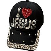 Popfizzy Bedazzled Hat for Women and Girls, Rhinestone Denim and Diamond Hat, Fun Adult Bling Hats, Sparkly Gifts, One Size