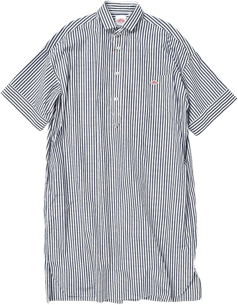 Amazon Co Jp ダントン Danton 100 2ストライプ コットンシャツワンピース 36 ネイビーストライプ Col Fl Jd 3655tss 36 Fl Navy Stripe 服 ファッション小物
