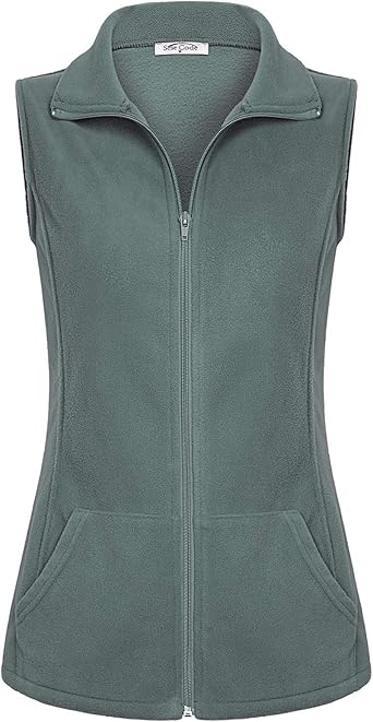 zip up fleece vest