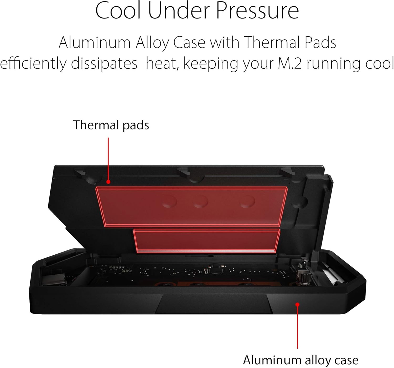 ASUS ROG STRIX Arion Aluminum Alloy M.2 NVMe SSD External Portable Enclosure Case Adapter, USB 3.2 Gen 2 Type-C (10 Gbps), USB-C to C and USB-C to A Cables, Fits PCIe 2280/2260/2242/2230 M Key/B+M Key: Computers & Accessories