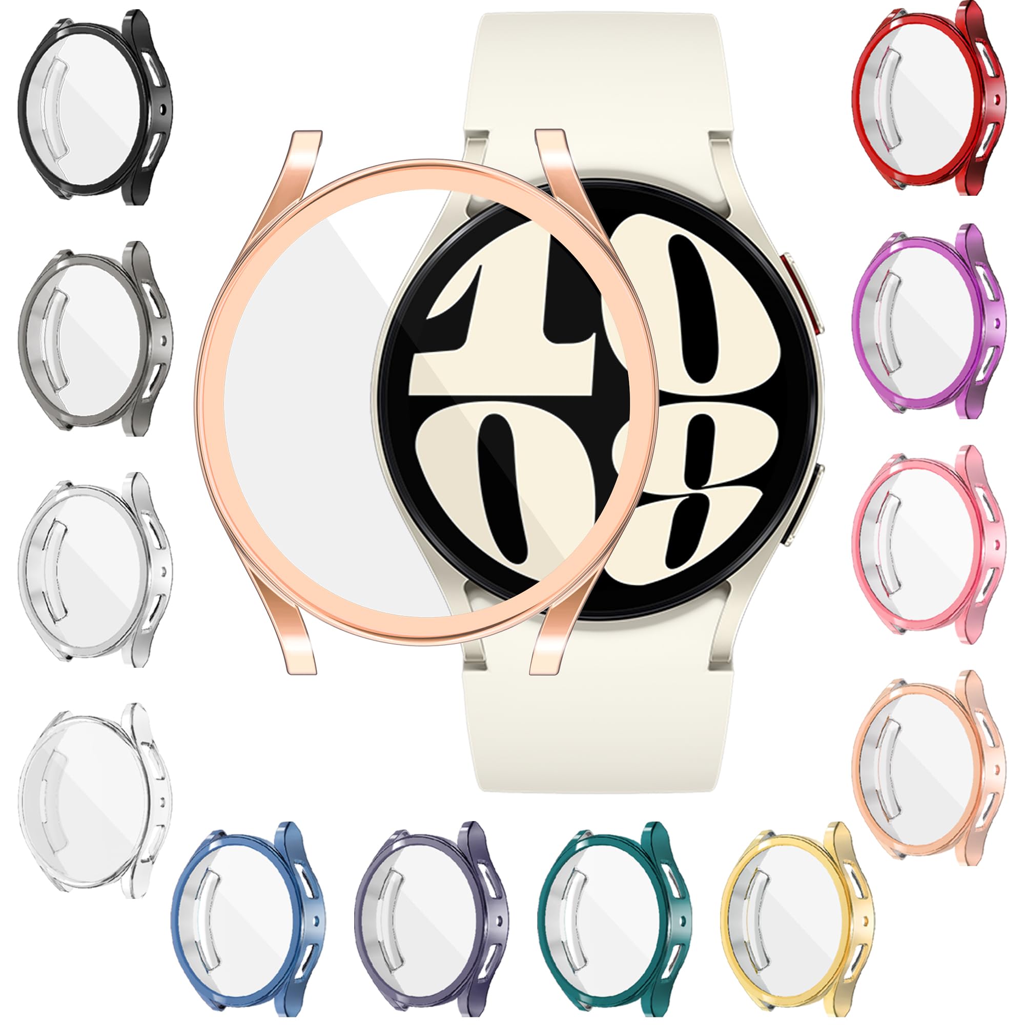 Photo 1 of [12 Pack] YUVIKE Watch Screen Protector Compatible with Samsung Galaxy Watch 6 40mm, Soft TPU Watch Case Full Anti Golpes Protective Cover for Galaxy6 Smart Watch 40mm (SM-R930)