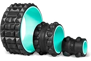 Chirp Wheel XR 3P Massage Roller Set - 10” Acupressure, 6” Knot-Kneading Thumb, 4” Neck & Headache Tension Relief, High Density Foam Massage Rollers for Back & Neck Pain, 500lbs Capacity, Mint