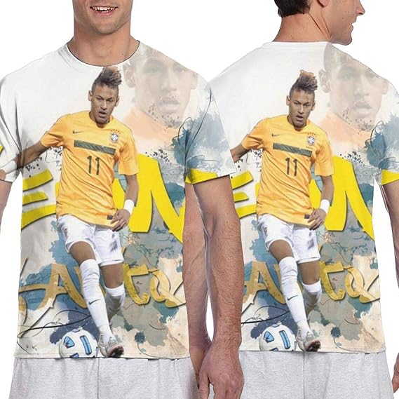 Amazon Co Jp Tシャツ メンズ 半袖 ネイマール 6 男女兼用 3dプリント半袖 スポーツ Tシャツ おしゃれ おおきいサイズ 夏服 丸首 上質 吸水速乾 日常用 Tシャツ 柔らかい 快適 服 ファッション小物