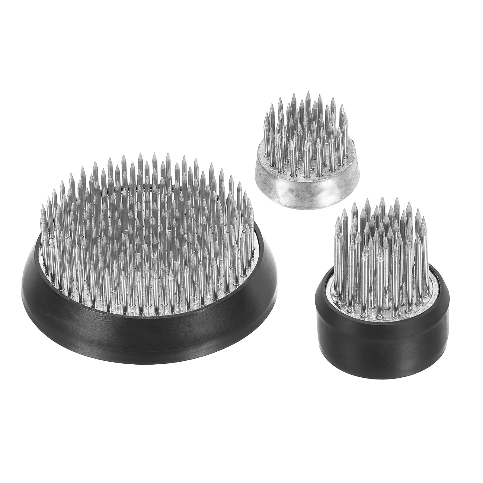 PATIKIL 2.4"/1.1"/0.9" Flower Frogs Ikebana Kenzan, 3Pcs Flower Arranger Tool Stainless Floral Frog Pin Holder for Vase Flower Arrangement, Silver Tone