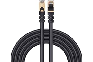 Outdoor Cat 7 Ethernet Cable 50Ft,Tan QY Cat7 RJ45 Network Patch Cable Heavy-Duty 10 Gigabit 600Mhz LAN Wire Cable Cord for M