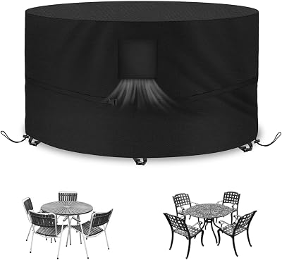 Kovshuiwe Round Garden Furniture Cover 190cm diameter 80cm high