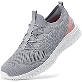 STQ Walking Shoes Women Arch Support Slip on Sneakers with Memory Foam Comfort Lightweight