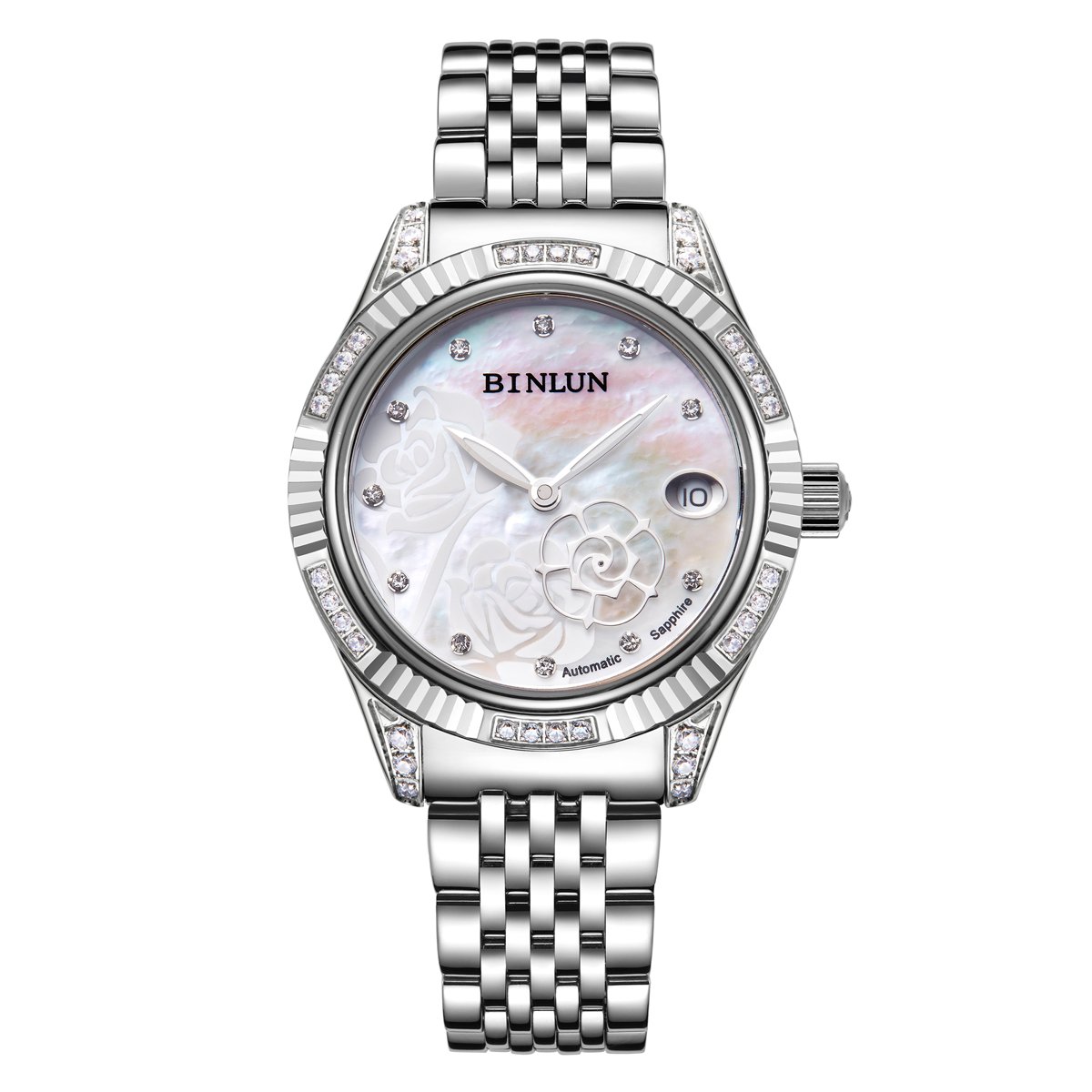 BINLUN Watches for Women Waterproof Dress Silver Wrist Watch