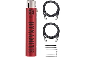 sE Electronics DM1 Dynamite Active In-line Microphone Preamp with 28dB Gain Bundle with 2 20-FT XLR Microphone Cables and 7-Pack Cable Ties