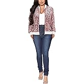 Yutuwomsfushi Womens Long Sleeve Sequin Open Front Zipper Jacket with Ribbed Cuffs
