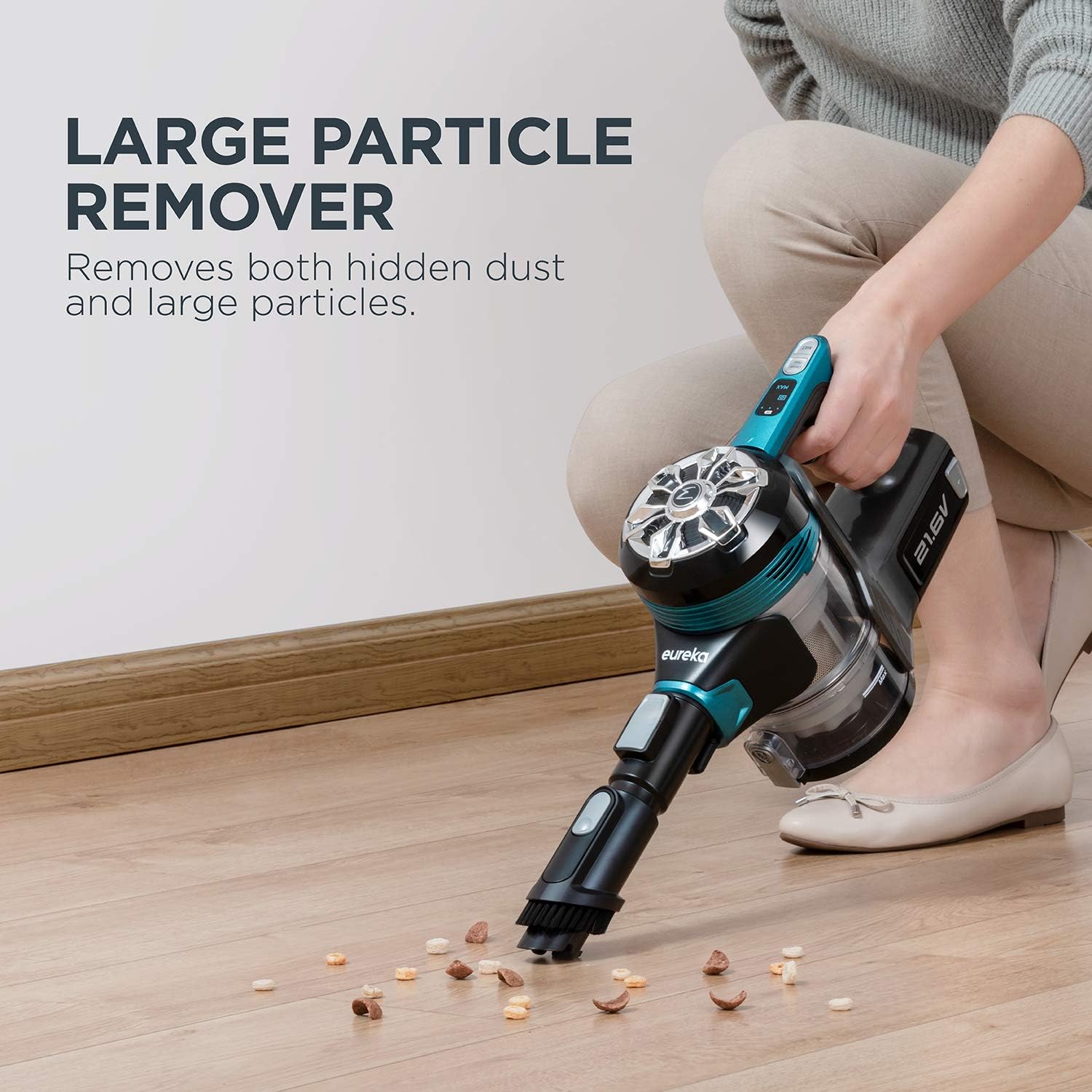 Eureka NEC222 HyperClean Cordless Vacuum Cleaner, Super for All Carpet