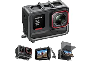 TELESIN Aluminum Alloy Protective Frame Case for Insta 360 Ace Pro2/Ace Pro/Ace, Quick-Release Metal Cage Protective Frame Ho