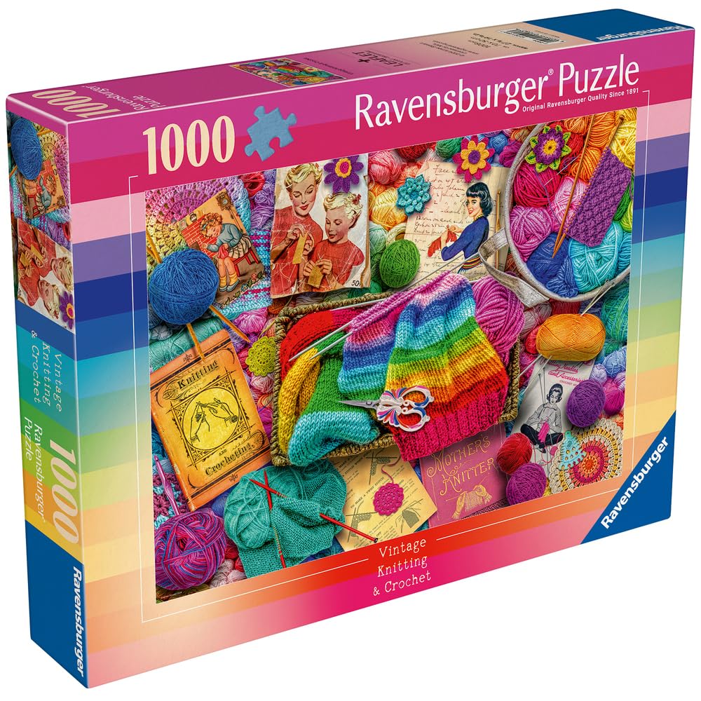 Ravensburger Vintage Knitting & Crochet 1000 Piece Jigsaw Puzzles for Adults and Kids Age 12 Years Up