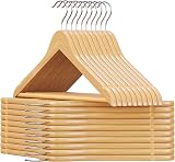 SONGMICS Wooden Hangers Set of 20 Coat Hangers with Shoulder Notches