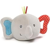 Gund Baby Flappy Elephant Silly Sounds Light Up Plush Ball, Gray, 6"
