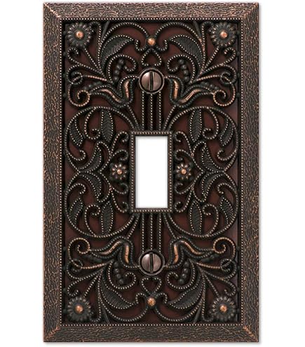 Thsanju Gold Animal Bones Plants Black Witchy Gothic Oddities Dark Academia 1 Gang Duplex Outlet Covers Decorative Artistic Single Light Switch Cover Electrical Wall Plate Switchplate Faceplate