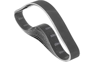 Kozelo 15 Pack Sanding Belts 1 x 30 Inch 400 Grit Silicon Carbide Abrasive Belt Sander Paper for Belt Sander Metal Grinding W