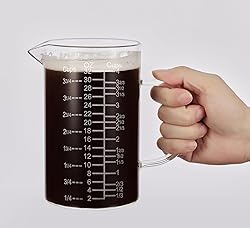 Ackers Etched Graduated Glass Measuring Cup