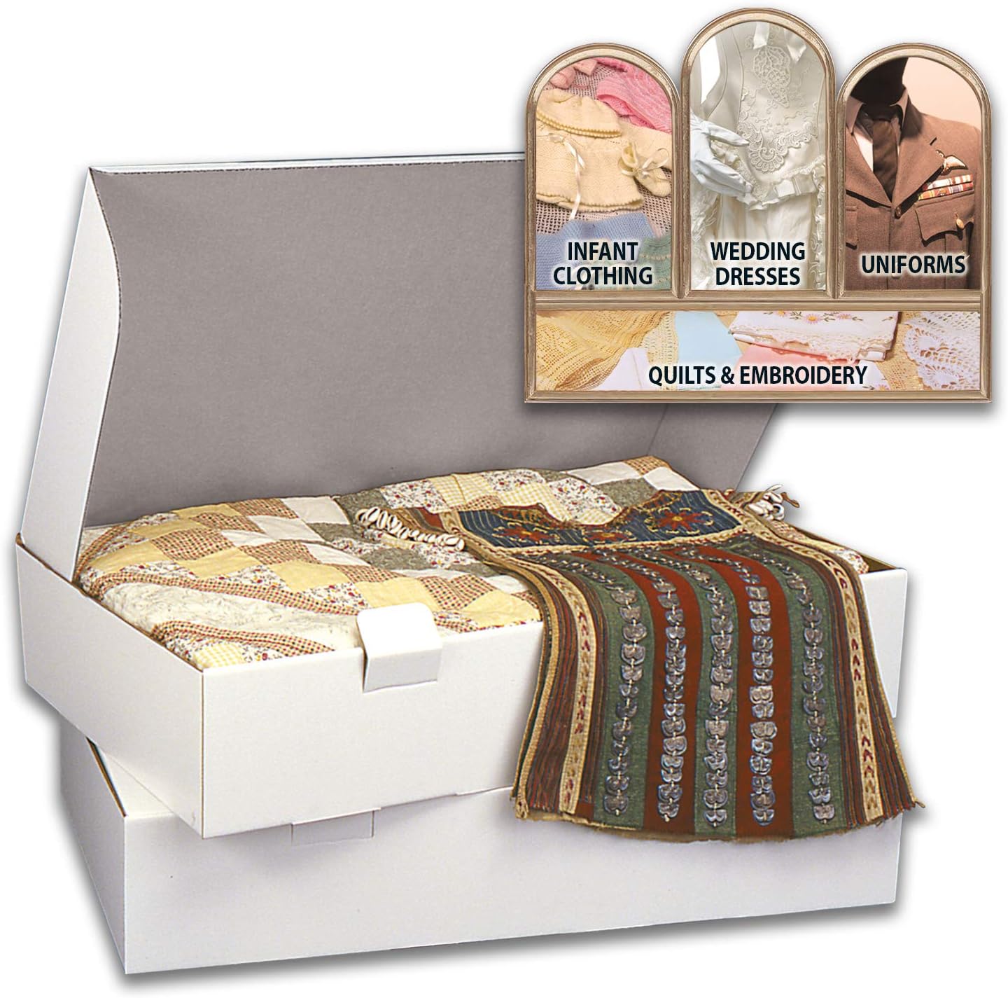 S.A. RICHARDS 1407 Prop-IT Museum Quality, Acid-Free Storage Chests for Textiles, Extra Large Size (6" x 40" x 18"): Home & Kitchen