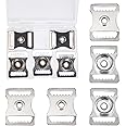 Joaoxoko Youth Baseball Helmet Buckles - 10pcs Stainless Steel Sports Chin Strap Adapter, Repair Kit for Catcher Helmet