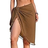 Rossopesca Beach Sarong Cover Up Wraps for Women Swimsuit Coverups Tassels Bikini Short Skirts for Swimwear