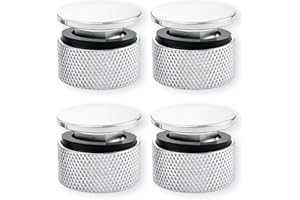 HISPKNIX 4 Pack Aluminum Alloy Welding Helmet Fasteners with Non-Slip Silicone Washer - Durable Pipeliner Replacement Parts (Silver)