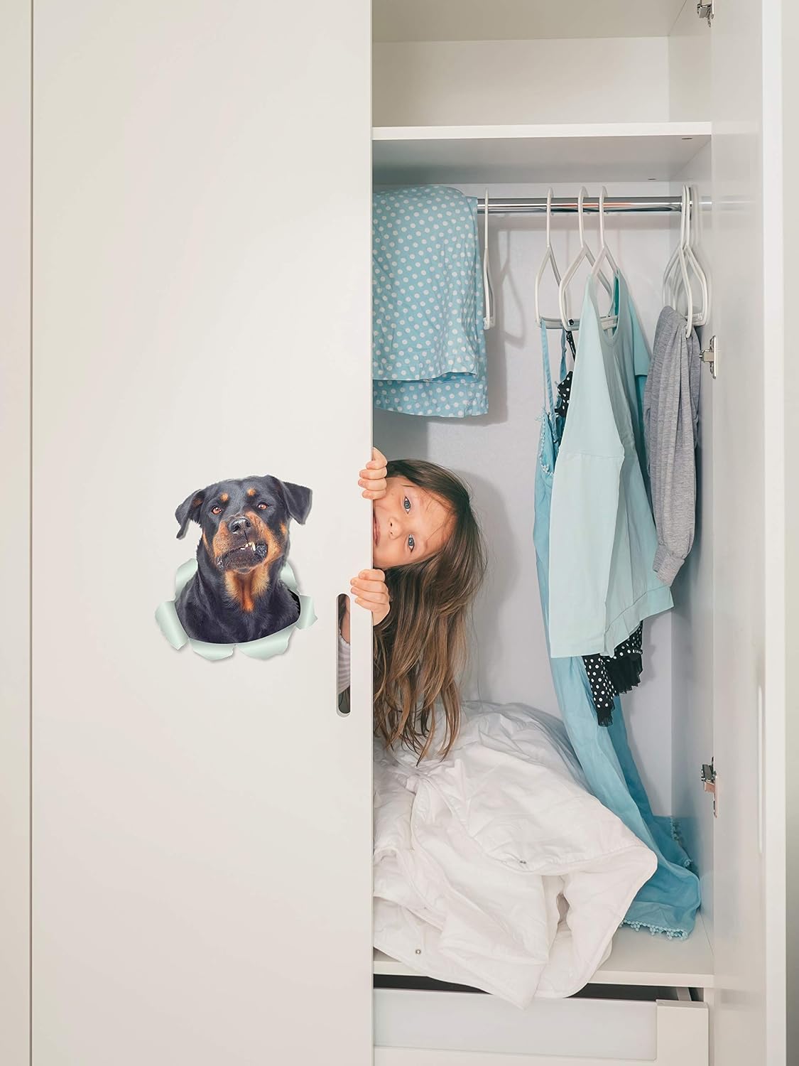 Winston & Bear Funny Rottweiler Dog Wall Decals, 2 Pack, Rottie 3D Sticker Decals for Walls Cars, Toilet and More - Image 5