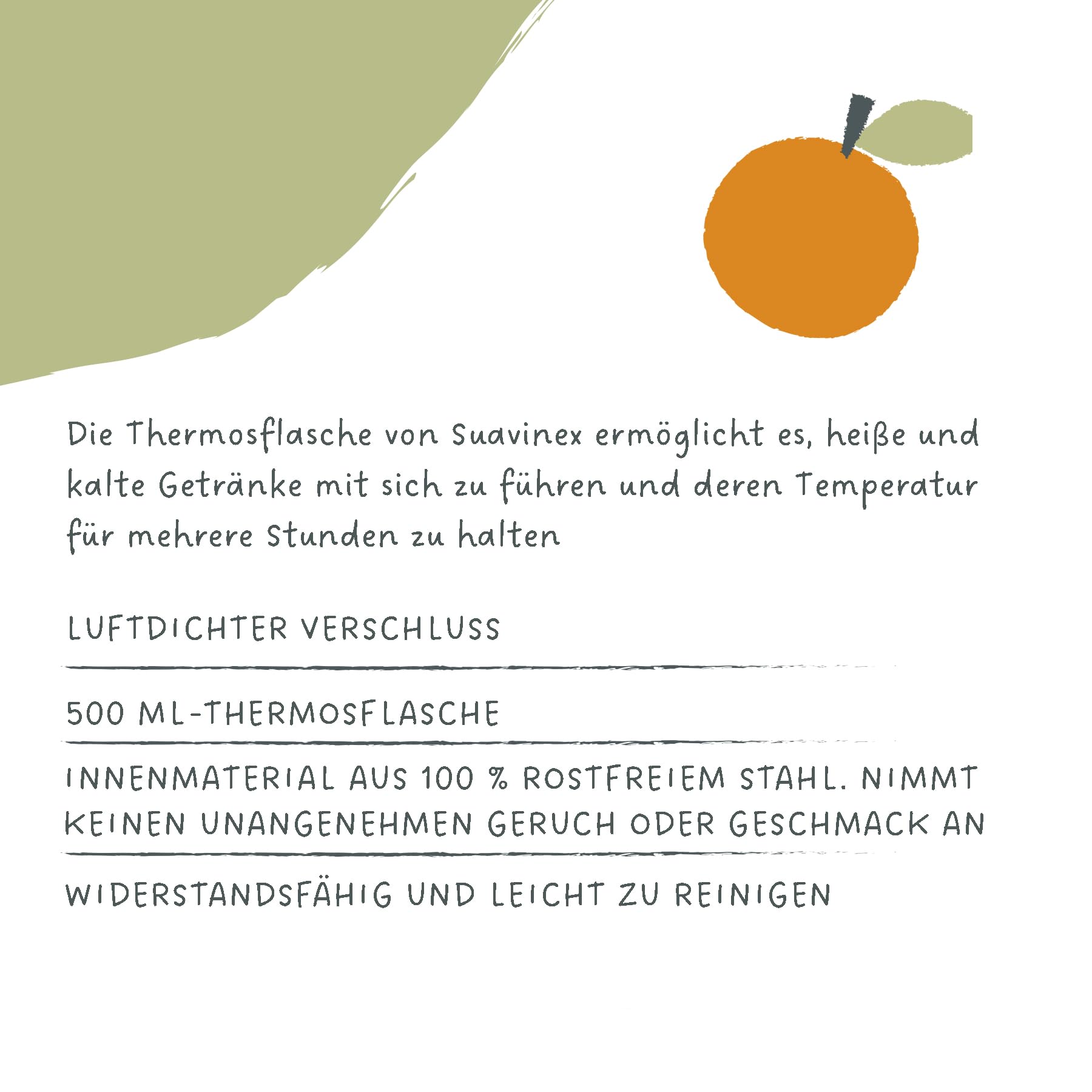 Suavinex, Thermoskanne Baby Unterwegs, Thermosflasche 500 ml Isolierflasche, Edelstahl, Hermetischer Schraubverschluss, Heidelbeere, Blau, 500 ml 3