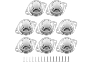 Jiozermi 8 Pcs 1 Inch Ball Transfer Bearings, Nylon Conveyor Ball, Roller Casters for Transmission Furniture Wheelchair