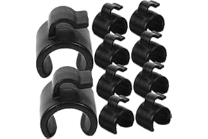 SHOWERORO Tripod 20pcs Microphone Clip Wire Clips Cord Clips Microphones Projector Stand Mic Stand Arm Clip Mic Cord Clamp Mic Clip for Stand Microphone Stand Securing Clip Plastic Cable, Black
