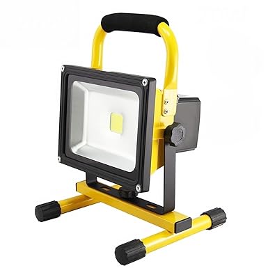 MCTECH® 20W Warmweiß Gelb Tragbare Wiederaufladbare Handlampe LED AKKU Flutlicht-Lampe Camping Lampe Arbeitsscheinwerfer Ange