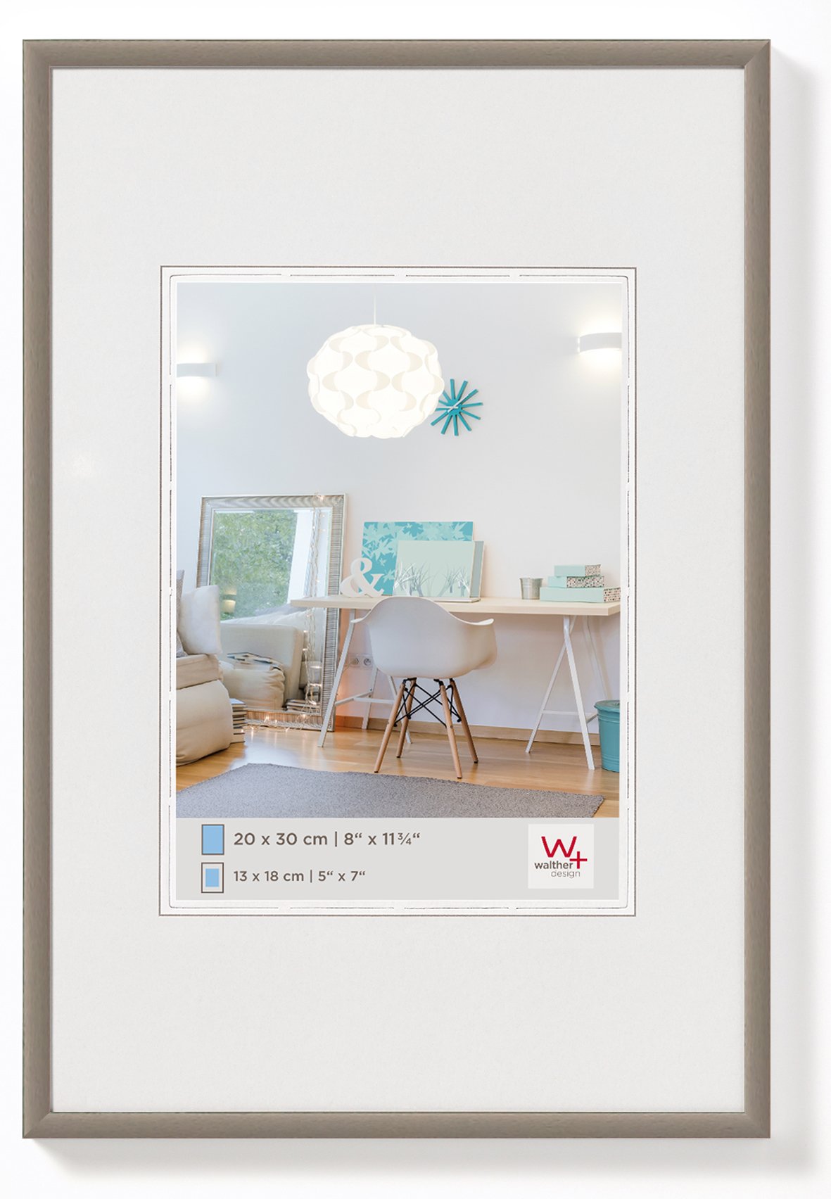 walther design Bilderrahmen stahl 50 x 60 cm New Lifestyle Kunststoffrahmen KV060D