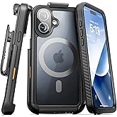 Encased for iPhone 16 Waterproof Case with Belt Clip Holster [Military Grade] Shockproof, Full-Body Phone Cover with Built-in Screen Protector (Compatible with MagSafe)