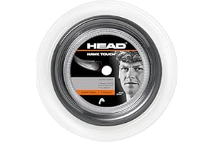 HEAD Unisex – Adult's Hawk Touch (200m Reel) Tennis String, Charcoal, 17