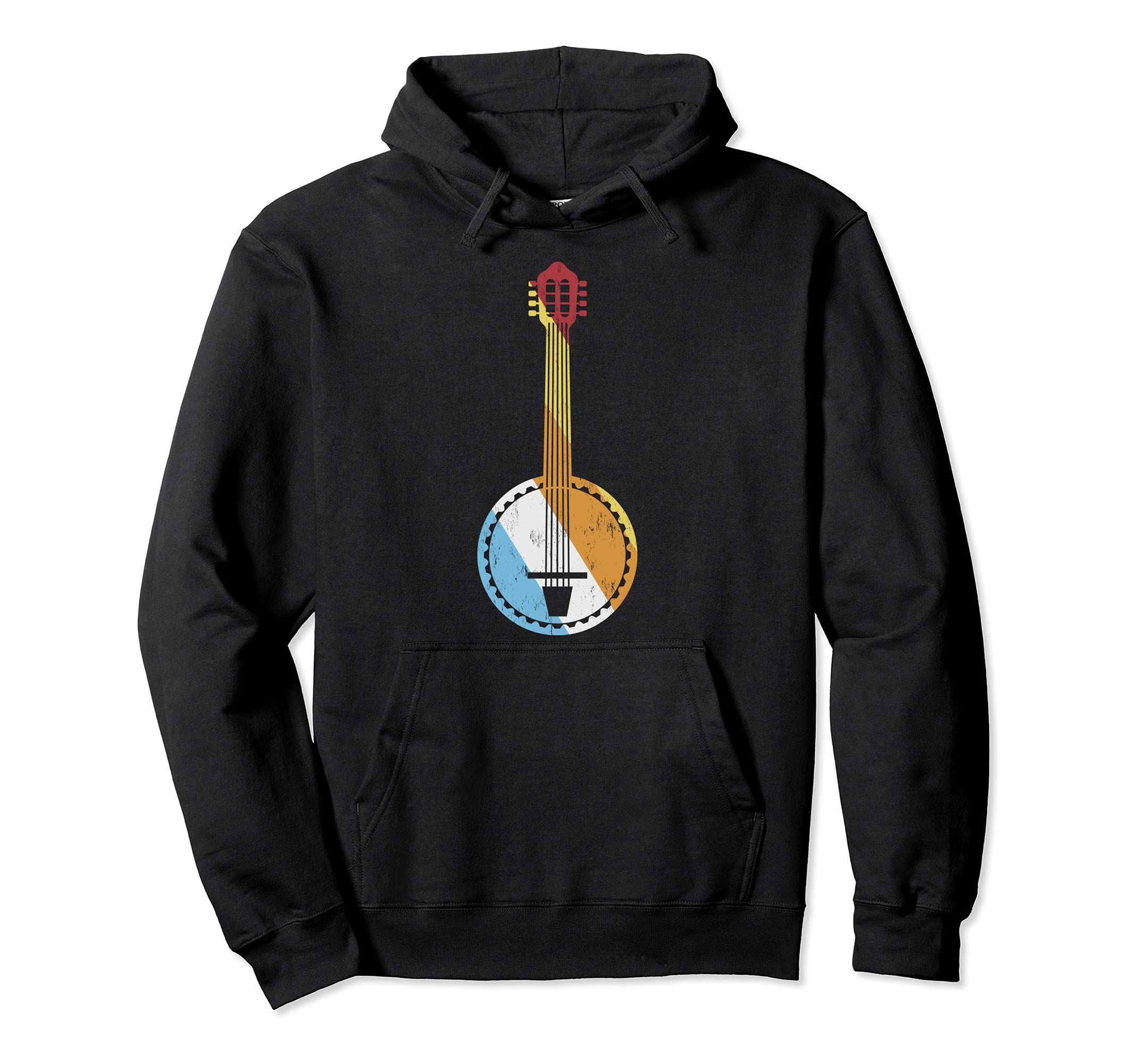 Vintage Banjo Music Lover Banjo Guitar Pullover Hoodie