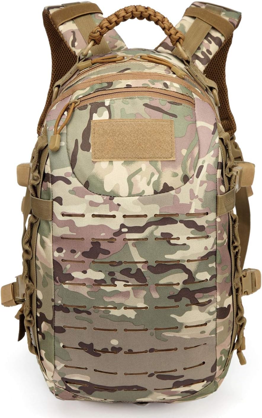 GFE 25L Tactical Cycling Backpack Molle Military Assault Pack Rucksack Waterproof Daysack Daypack for Motocycle Riding Camping Hiking (D)
