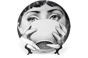 SPDIUV Lina Cavalieri Plate, Wall Decorative Plate, Mysterious Face Plate Wall Hanging Decoration,Including Bracket and Special Spring Hook,B7,8inch