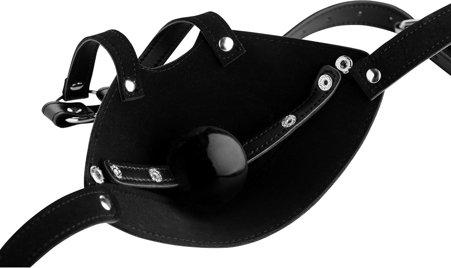 Mouth Harness with Ball Gag, Black - Image 5