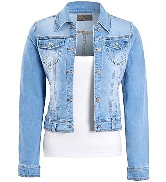 fitted stretch denim jacket