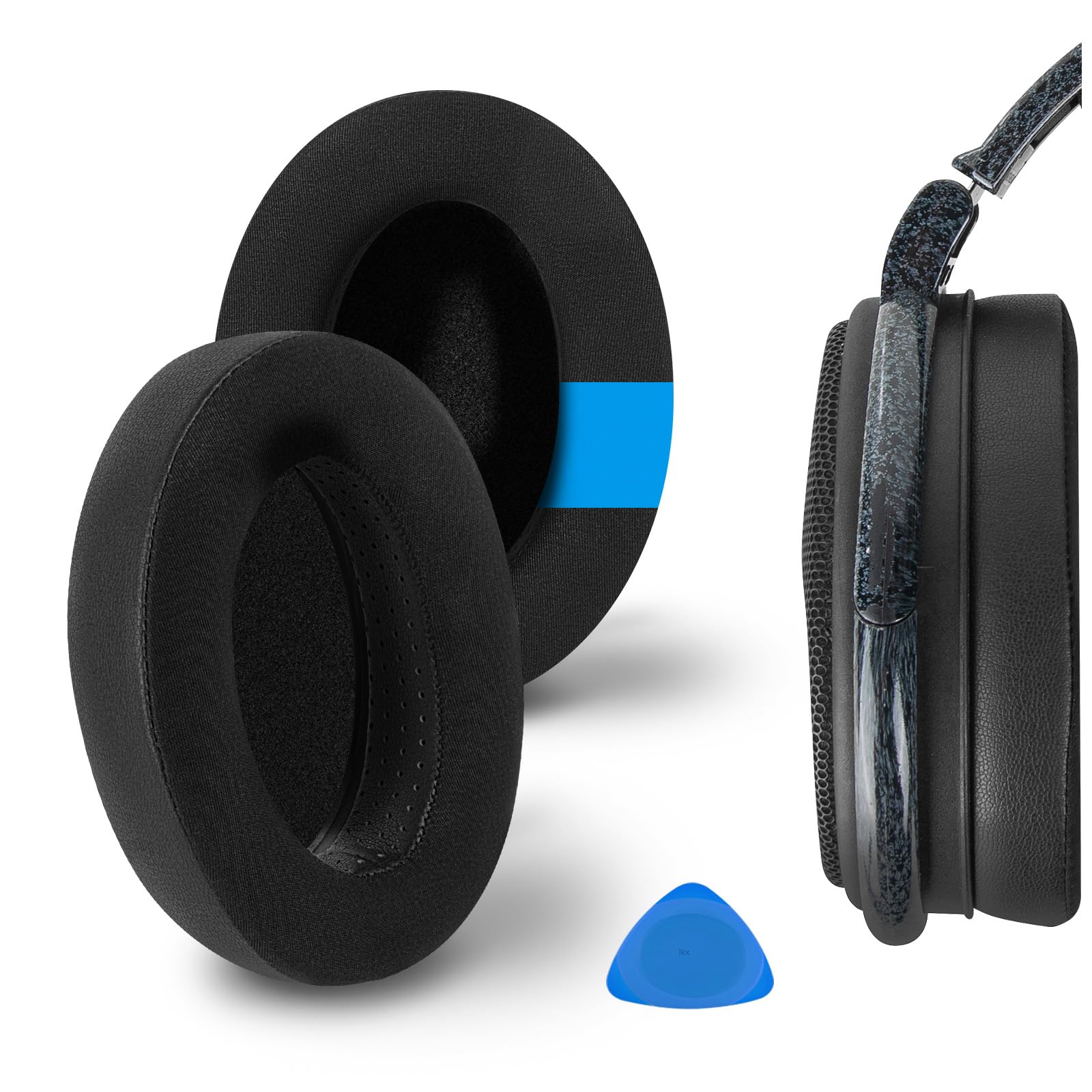 Geekria Sport Cooling-Gel Replacement Ear Pads for Sennheiser HD 525/535/ 545/565/ 580/600/ 650/ 660S/ 660S2/ 6XX/ 58X Headphones Ear Cushions, Repair Parts with Video Guide (Black)