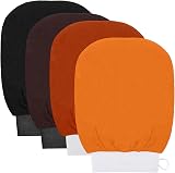 kuou Exfoliating Gloves 4 Pcs Body Scrub Mitts Deep Exfoliation Women Men