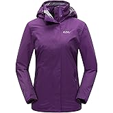 Diamond Candy Womens 3-in-1 Winter Jacket Waterproof Rain Coat with Hood Warm Fleece Ski Jackets