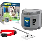 PetSafe Wireless Pet Containment System, Up to 1/2 Acre | Wireless Fence, Tone &amp; Static Correction, Proprietary Circular Boundary with No Wire, Static-Free Re-Entry, Dogs 8 lb+