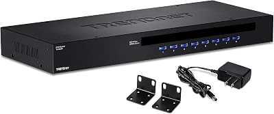 TRENDnet TK-803R 8-Port Rack Mount KVM Switch VGA USB PS2 Control Servers