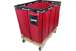 HIGOOD Basket Trucks Red 12 Bushel Knock Down Truck, 15.0 cu. ft, 600 lb, 36" L X 26" W X 34" H Capacity