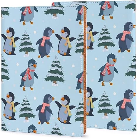 Amazon Co Jp 文庫本カバー ブックカバー かわいい ペンギン柄 スノーフレーク システム手帳カバー ブックカバー 可愛い 手帳カバー オフィス用品 ノートカバー 革 Puレザー スケジュール帳カバー メモ帳カバー 雑貨 おしゃれ プリント メンズ レディース プレゼント